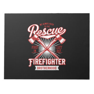 We haasten ons altijd op de reddingsbrandweer Brot Notitieblok