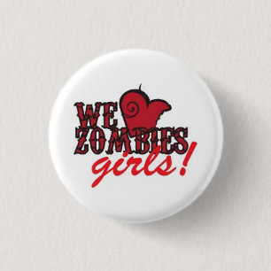 we hart zombie meisjes ronde button 3,2 cm
