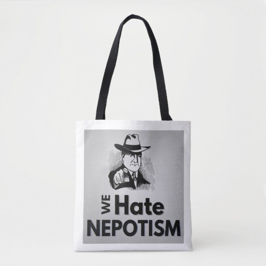 We haten nepotisme - Canvas tas (Voorkant)