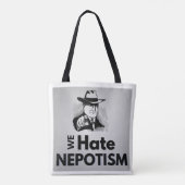 We haten nepotisme - Canvas tas (Achterkant)