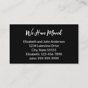 We Have Moved Black & White Moving Aankondiging