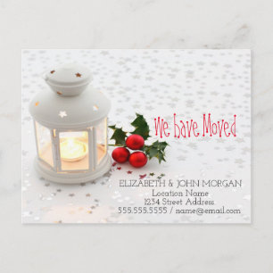 We Have Moved,Candle,Stars Nieuw Adres Aankondigingskaart