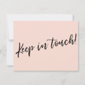 "We have moved" Carte rose vierge d'écriture moder (Dos)