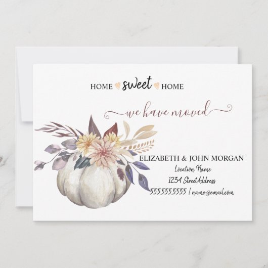 We Have Moved,Hout,Florale Pompoen (Voorkant)