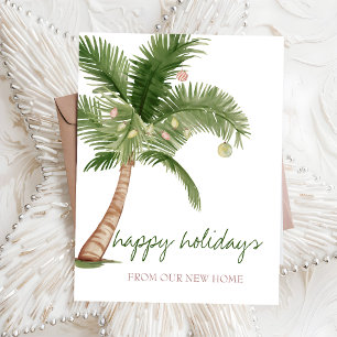 We Have Moved,Kerst Palmboom Ballen Aankondigingskaart