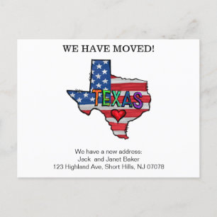 We Have Moved Texas States Moving Aankondiging Pos Briefkaart