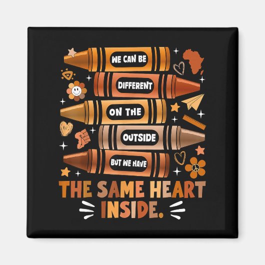 We Have The Same Heart Black History Month African Magneet (Voorkant)