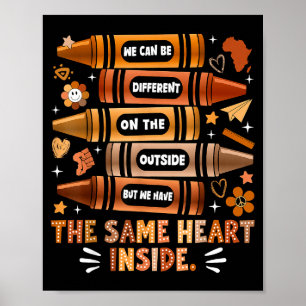 We Have The Same Heart Black History Month Afrikaa Poster
