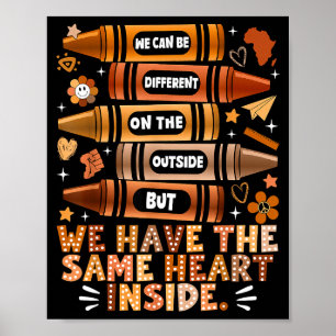 We Have The Same Heart Black History Month Afrikaa Poster