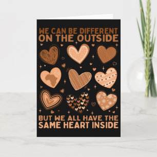 We Have The Same Heart Inside Valentine Hart Zwart Kaart