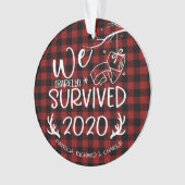 We hebben 2020 Cute Funny Covid Kerstmis overleefd Ornament (voorkant)