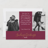 We hebben 2020 overleefd! Aangepaste kerstfoto Feestdagenkaart (Achterkant)