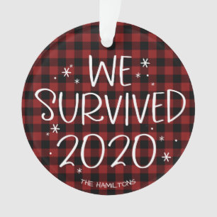We hebben 2020 overleefd Funny Covid-pandemie Kers Ornament