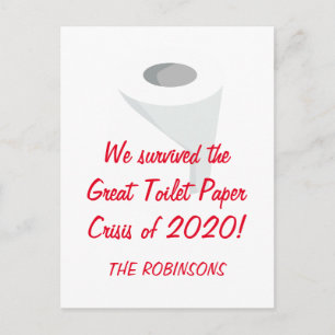 We hebben 2020 overleefd! Naam Funny Quarantine Briefkaart