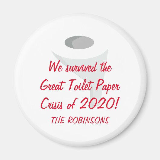 We hebben 2020 overleefd! Naam Funny Quarantine Magneet (Voorkant)