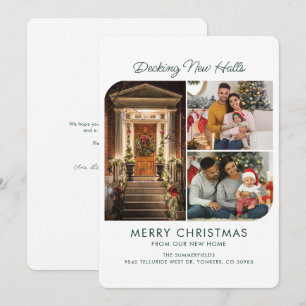 We hebben Adres Foto Collage Kerstbeweging gemaakt Feestdagenkaart