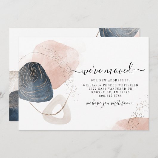 We hebben adreswijziging verplaatst aankondiging (Voorkant / Achterkant)