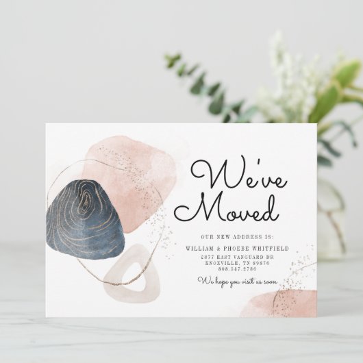 We hebben adreswijziging verplaatst aankondiging (Staand voorkant)