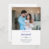 We hebben adreswijziging verplaatst aankondigingskaart (Voorkant / Achterkant)