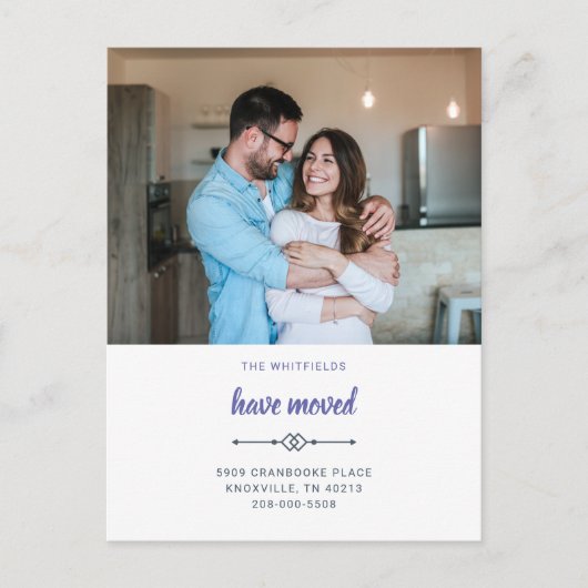 We hebben adreswijziging verplaatst aankondigingskaart (Voorkant)