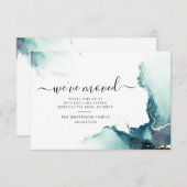 We hebben Agate Script verhuisd aankondiging (Voorkant / Achterkant)