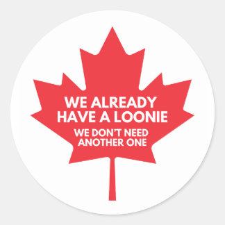 We hebben al een Loonie Classic Round Sticker