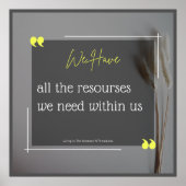 We hebben alle middelen binnen. poster (Voorkant)