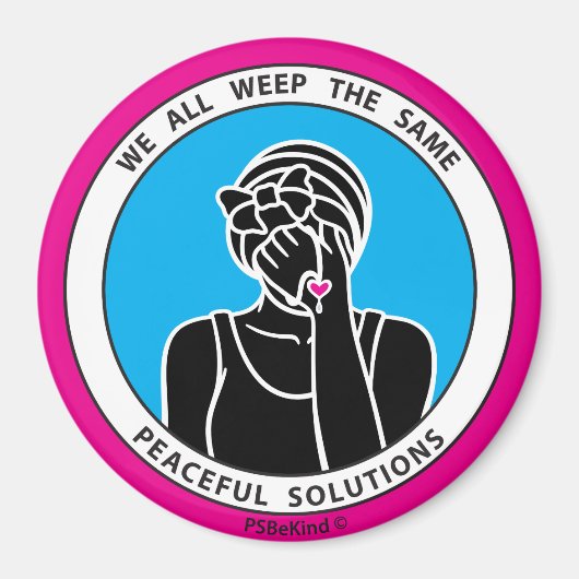 We hebben allemaal hetzelfde 2-roze-3-inch magneet (Voorkant)