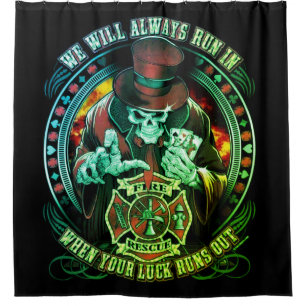We hebben altijd al een kool-groen brandweer. douchegordijn