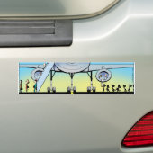 We hebben bedankt voor het vliegen. bumpersticker (Op auto)