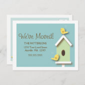 We hebben Birdhouse New Address Briefkaart verplaa (Voorkant / Achterkant)