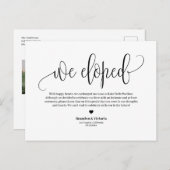 We hebben |  Black Script Wedding Elopement Aankondigingskaart (Voorkant / Achterkant)