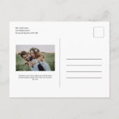 We hebben |  Black Script Wedding Elopement Aankondigingskaart (Achterkant)