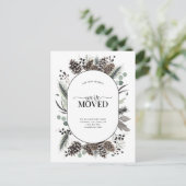 We hebben Black Winter Announcement Briefkaart ver (Staand voorkant)