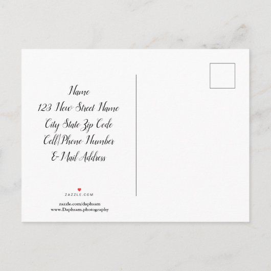 We hebben blauwe hortensia's in Mason-jars binneng Aankondigingskaart (Achterkant)