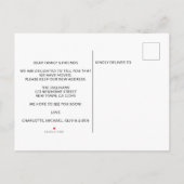 We hebben Bloemen verplaatst Aankondigingskaart (Achterkant)