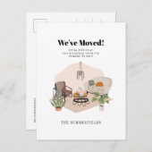 We hebben Boho Chic Change of Address Moving verpl Aankondigingskaart (Voorkant / Achterkant)