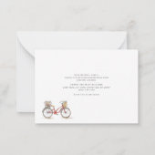 We hebben Boho Chic Red Bicycle Moving Notitiekaartje (Achterkant)