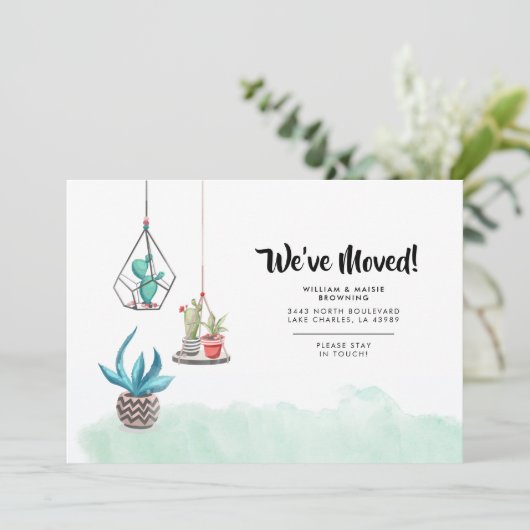 We hebben Boho Planten New Home Aankondiging verpl (Staand voorkant)