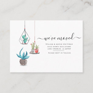 We hebben Boho Succulents adreswijziging verplaats Visitekaartje