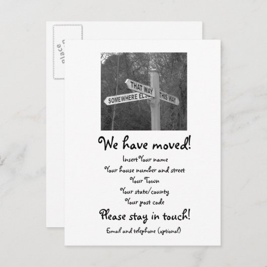 We hebben briefkaart verplaatst (Voorkant / Achterkant)