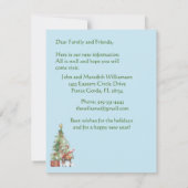 We hebben budget rendier kerstboom verplaatst aankondiging (Achterkant)