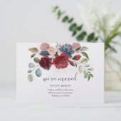 We hebben Burgundy Floral Moving Announcement verp (Staand voorkant)