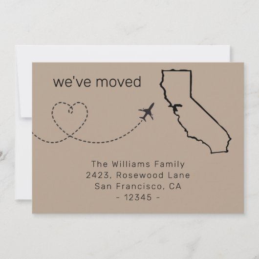 We hebben California Moving Announcement Kraft ver (Voorkant)