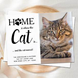 We hebben Cat Photo New Address Pet Moving Briefkaart
