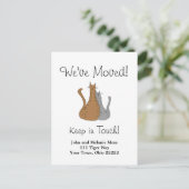 We hebben Cats New Home verplaatst Aankondigingskaart (Staand voorkant)