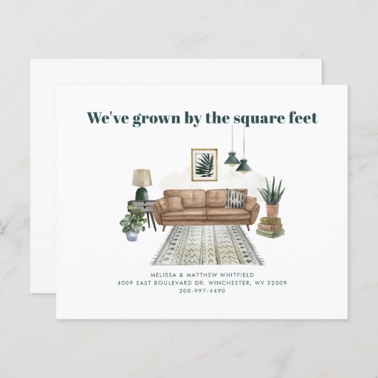 We hebben Chic Boho Moving Announcement verplaatst (Voorkant / Achterkant)