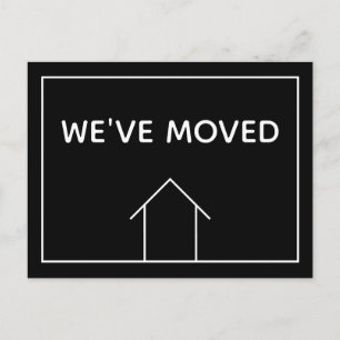 We hebben Chic Modern Black Moving Announcement ve Briefkaart