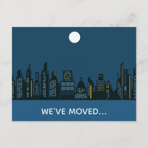 We hebben City Buildings New Address verplaatst Aankondigingskaart
