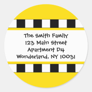 We hebben Cityscape-adreslabel verplaatst Ronde Sticker